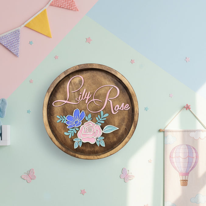 18 inch personalized flower wall decor handmade home decor gift