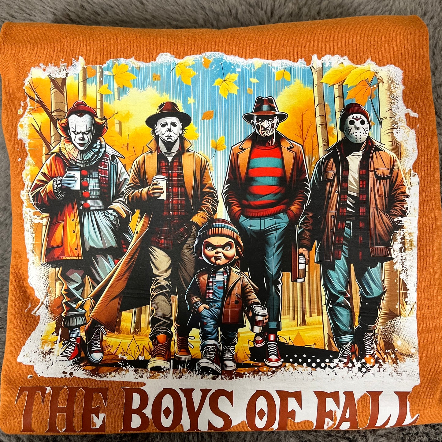 The Boys of Fall funny Halloween autumn crewneck sweatshirt