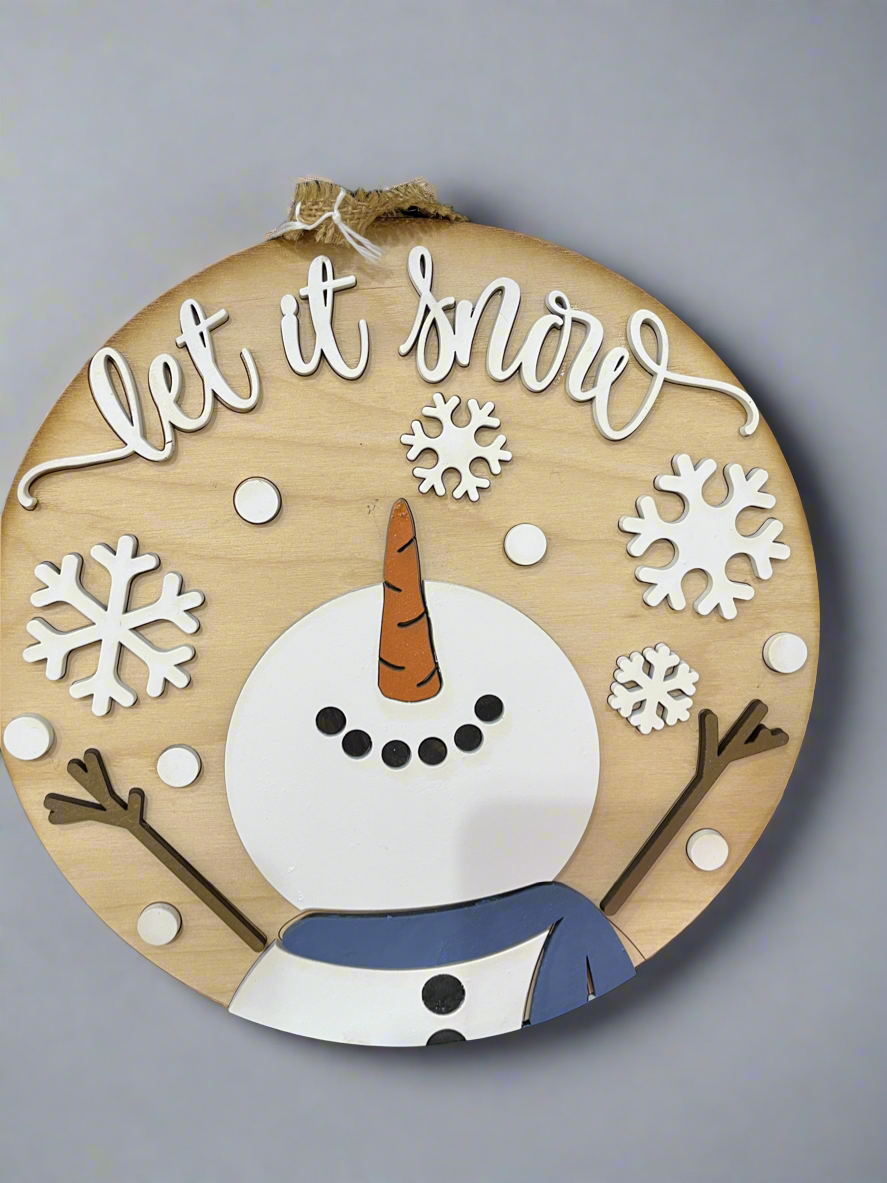 Winter door hanger handmade seasonal holiday home decor