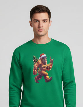 Peace Out Santa Bigfoot funny Christmas graphic tee shirt