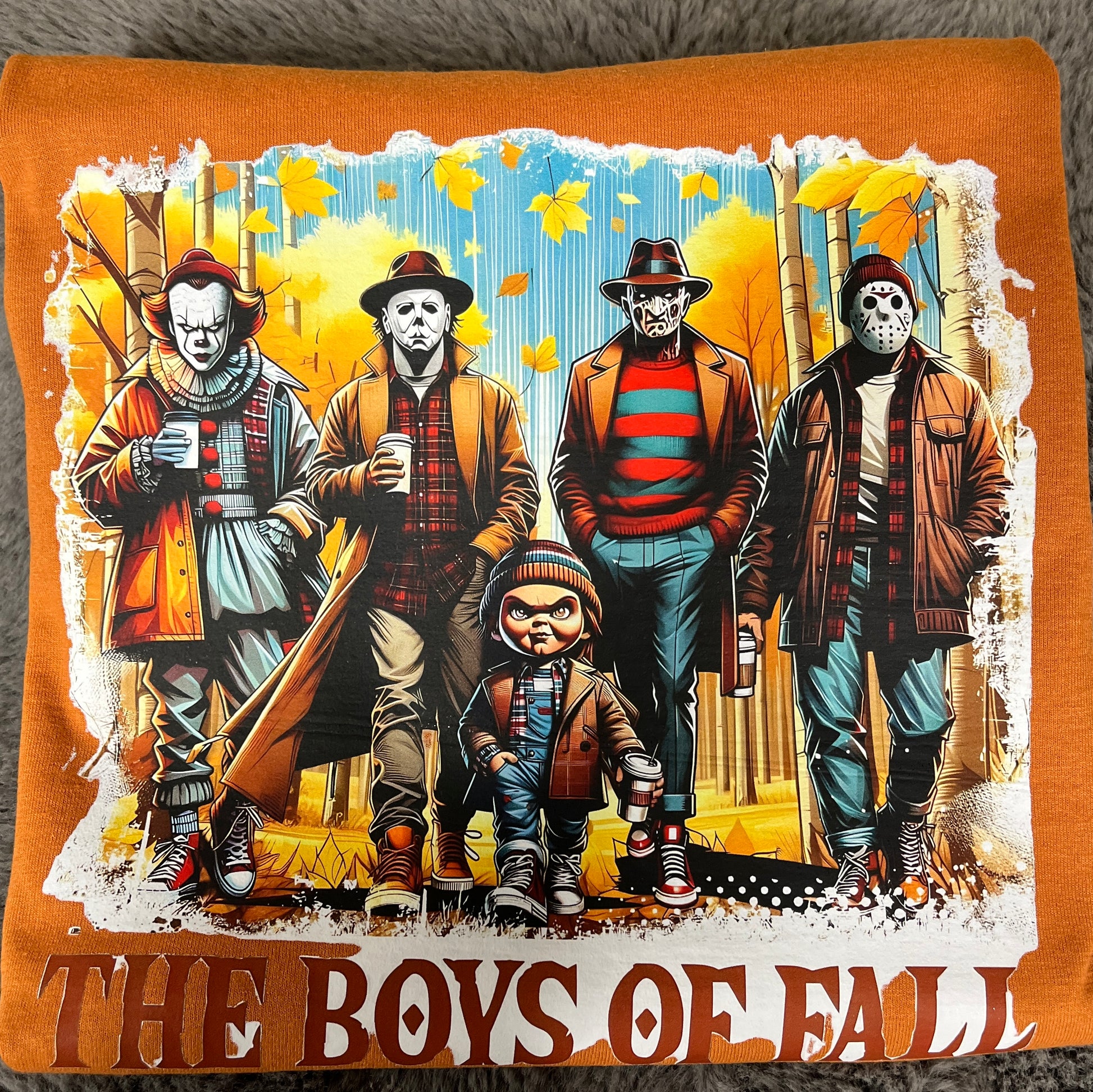 The Boys of Fall funny Halloween autumn crewneck sweatshirt