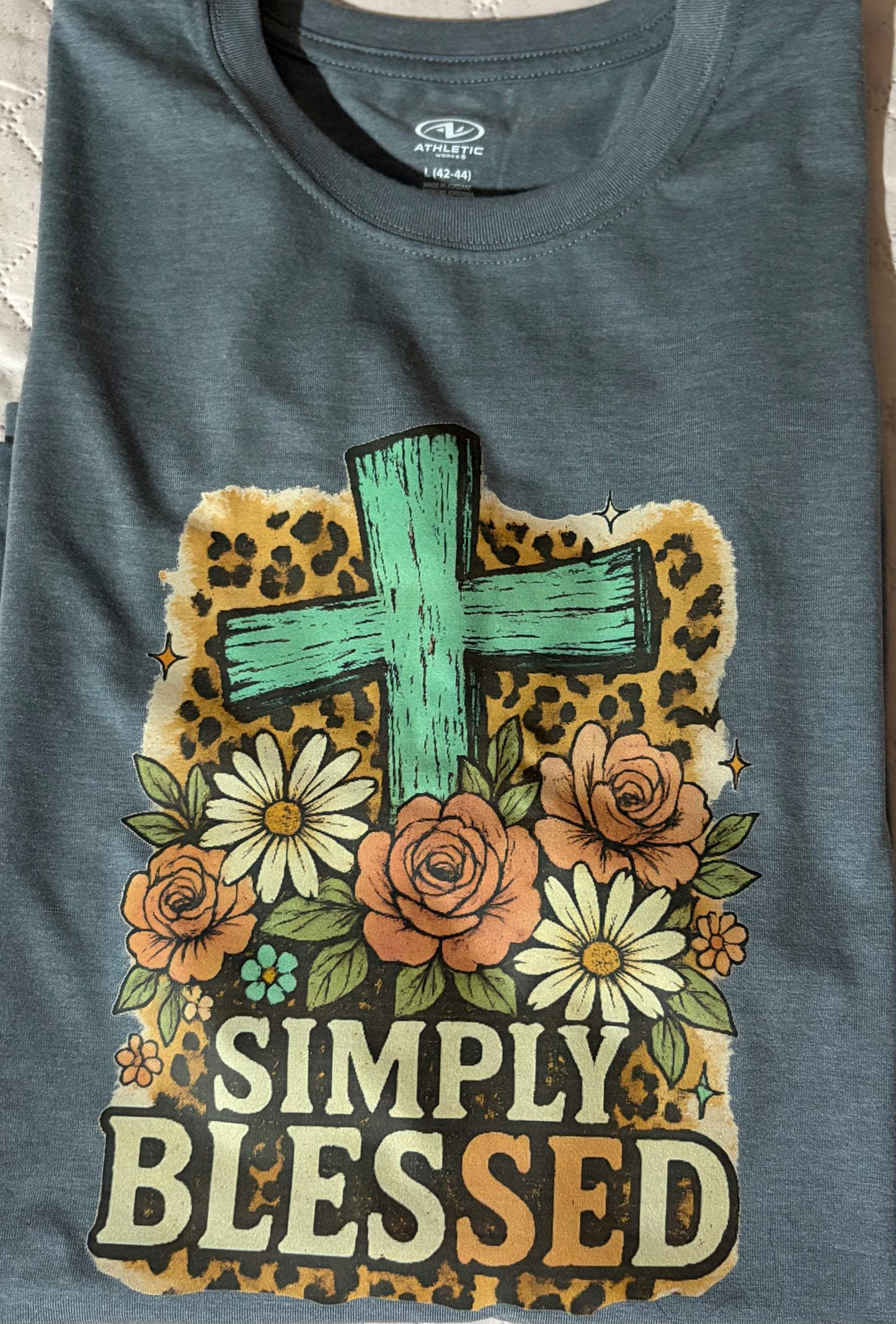 Simply Blessed fall Christian faith graphic shirt