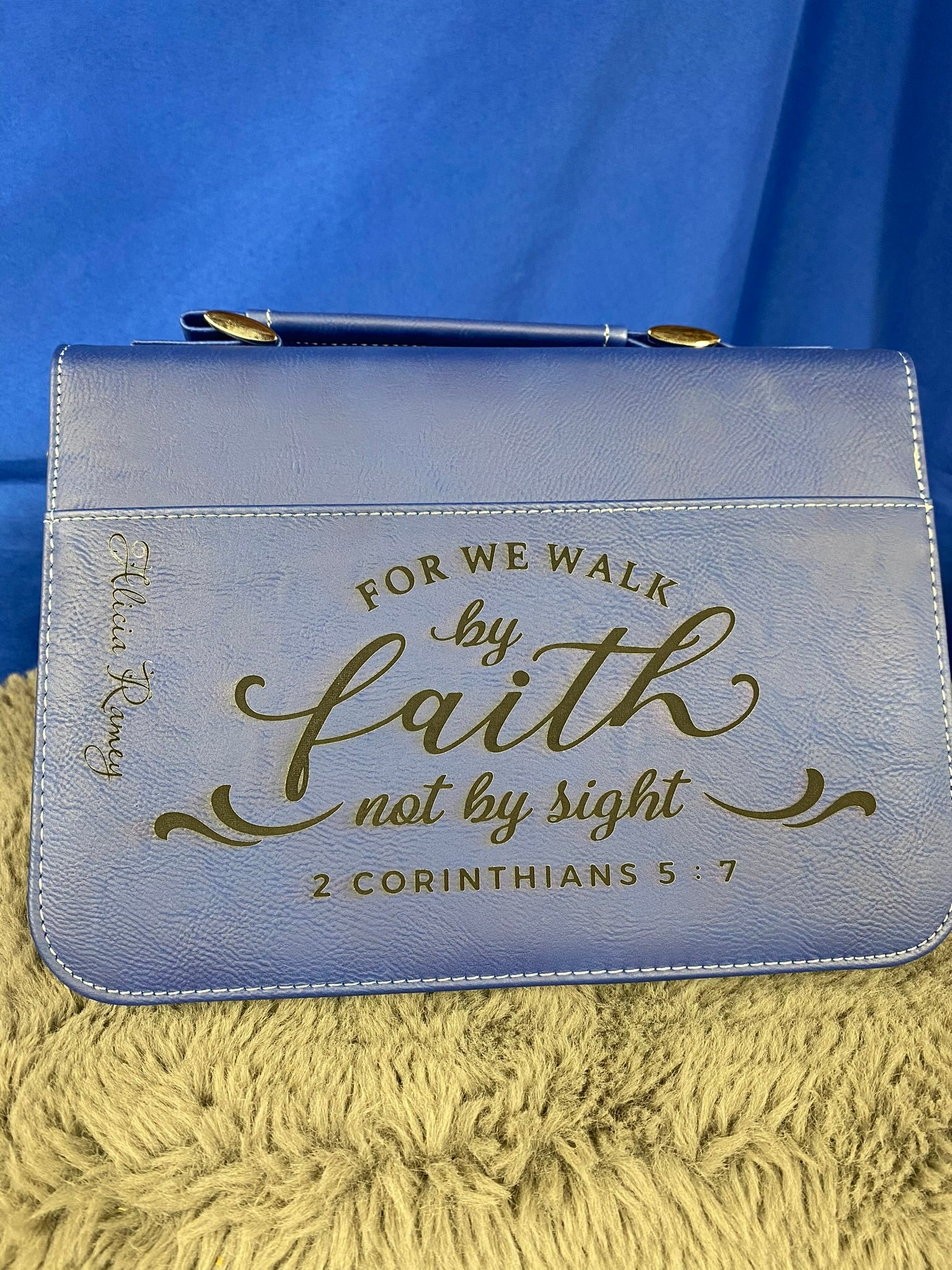 Personalized Bible case custom engraved Christian gift for church and daily use