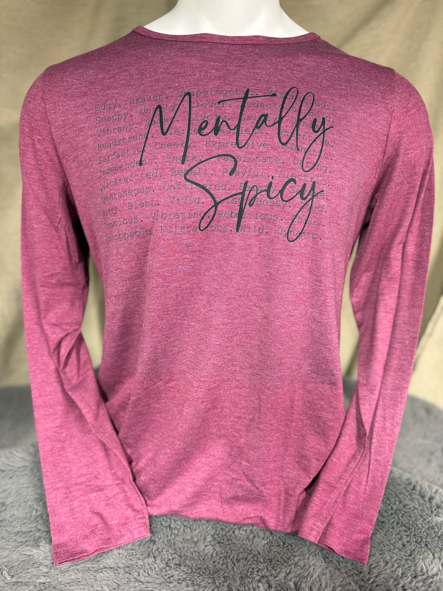 Mentally Spicy sassy funny womens graphic tee shirt